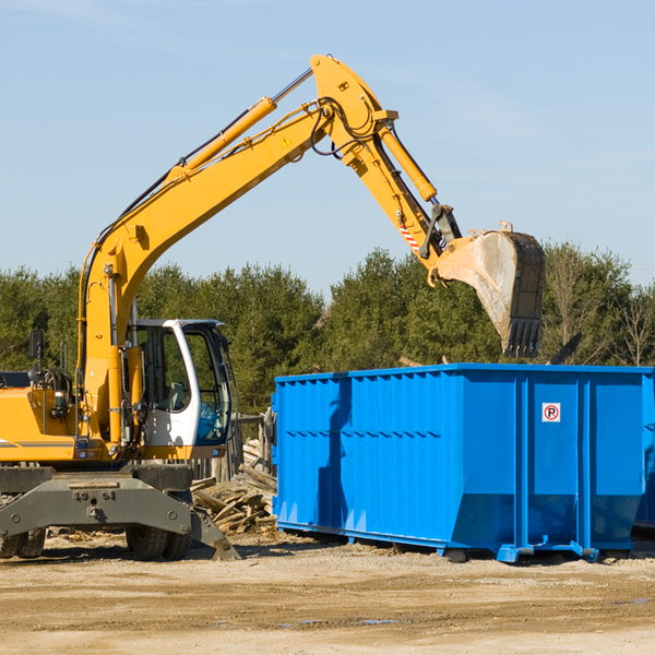 what size residential dumpster rentals are available in Edwardsville VA